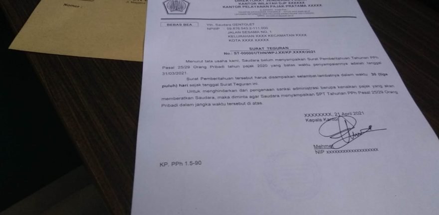 cara membuat surat teguran mandiri
