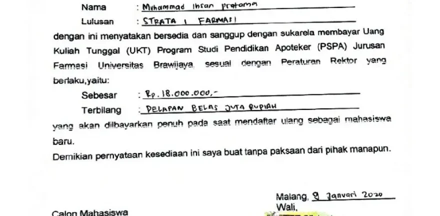 format surat kesanggupan membayar
